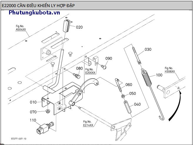 Cần điều khiển ly hợp đập